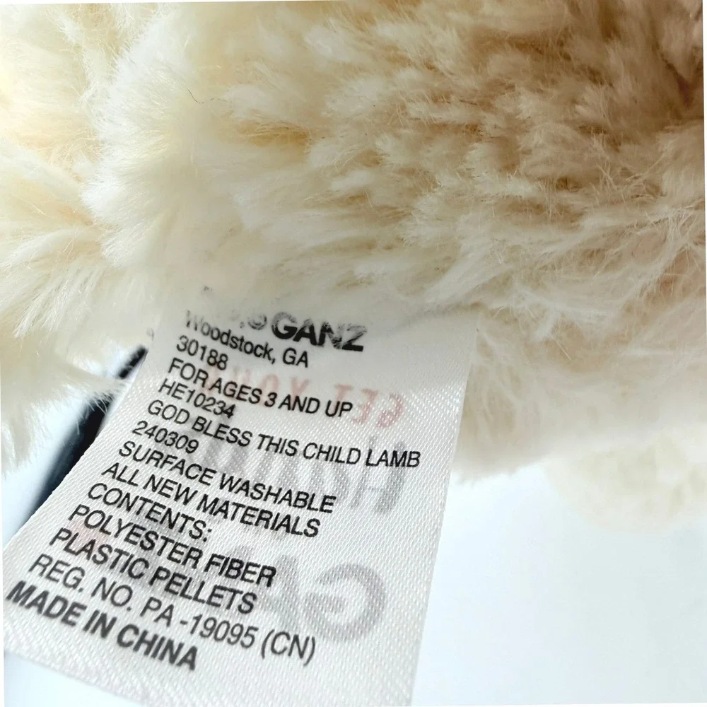 Ganz Serenity Lamb Plush Kids One Size Cream New God Bless This Child Cross
